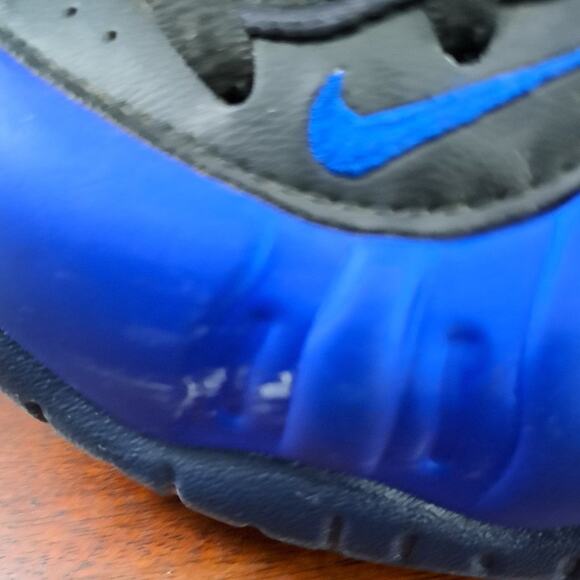NIKE AIR FOAMPOSITE PRO USED SIZE 8.5 HYPER COBALT BLACK 624041 403 MEN - Picture 10 of 12
